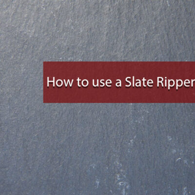 How to use a slate ripper